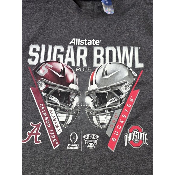 NWT 2015 Sugar Bowl Crimson Tide Vs Buckeyes Men's Size Large L Shirt - Picture 1 of 7